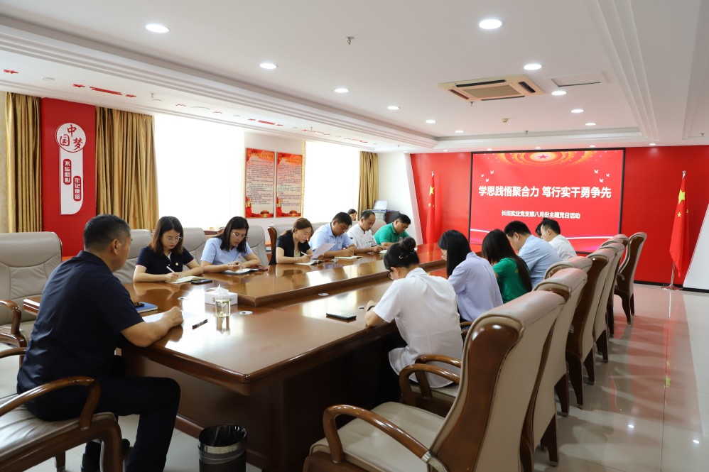 【長田黨建】學思踐悟聚合力 篤行實干勇爭先——長田實業(yè)黨支部召開8月份主題黨日會議