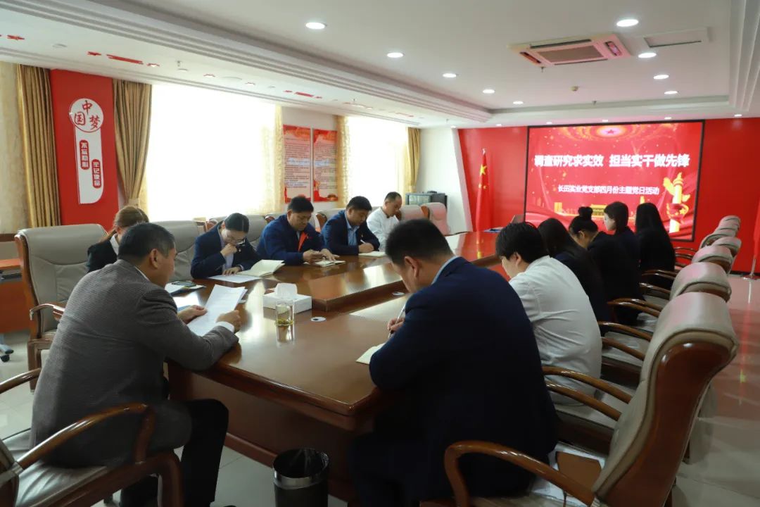 調(diào)查研究求實效 擔(dān)當(dāng)實干做先鋒——長田實業(yè)黨支部召開4月份主題黨日會議